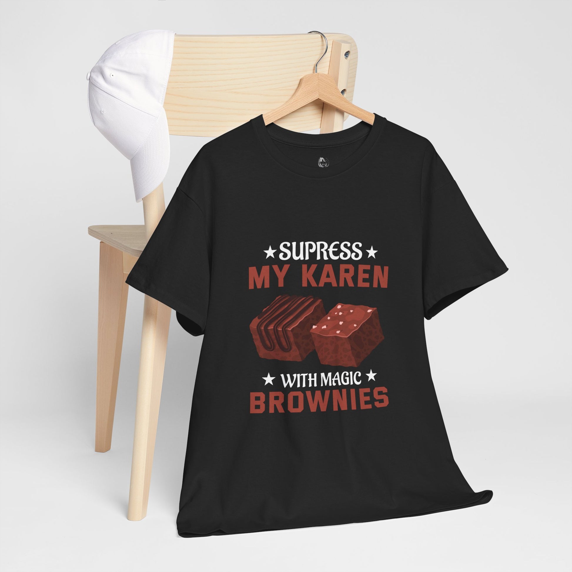 Suppress My Karen With Magic Brownies Humor Novelty tee Printify