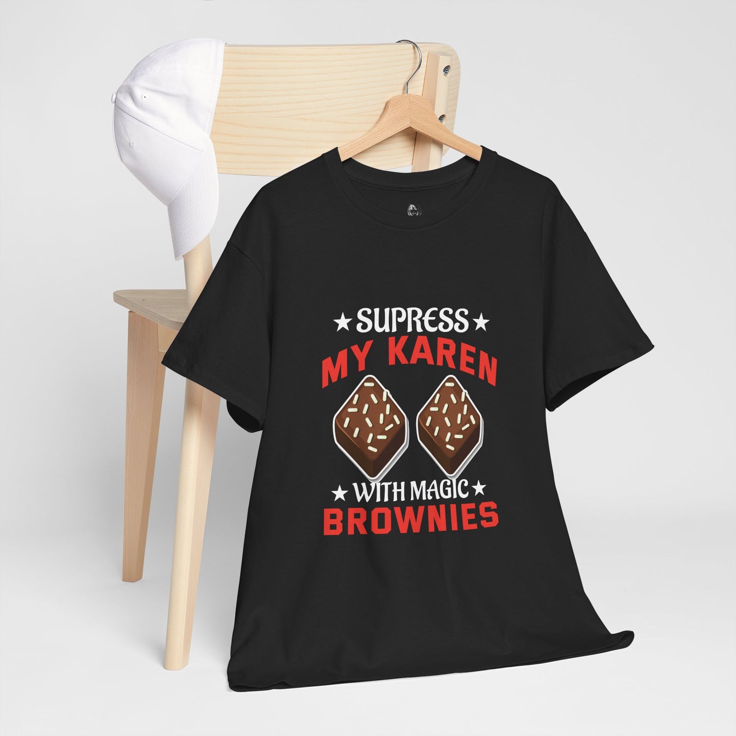 Suppress My Karen With Magic Brownies Humor Novelty tee for Gift Printify