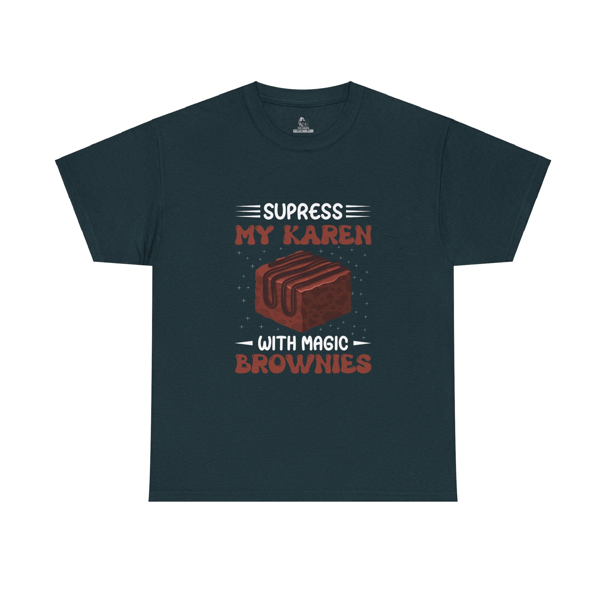 Suppress My Karen With Magic Brownies Novelty Foodie Humor Tee Printify