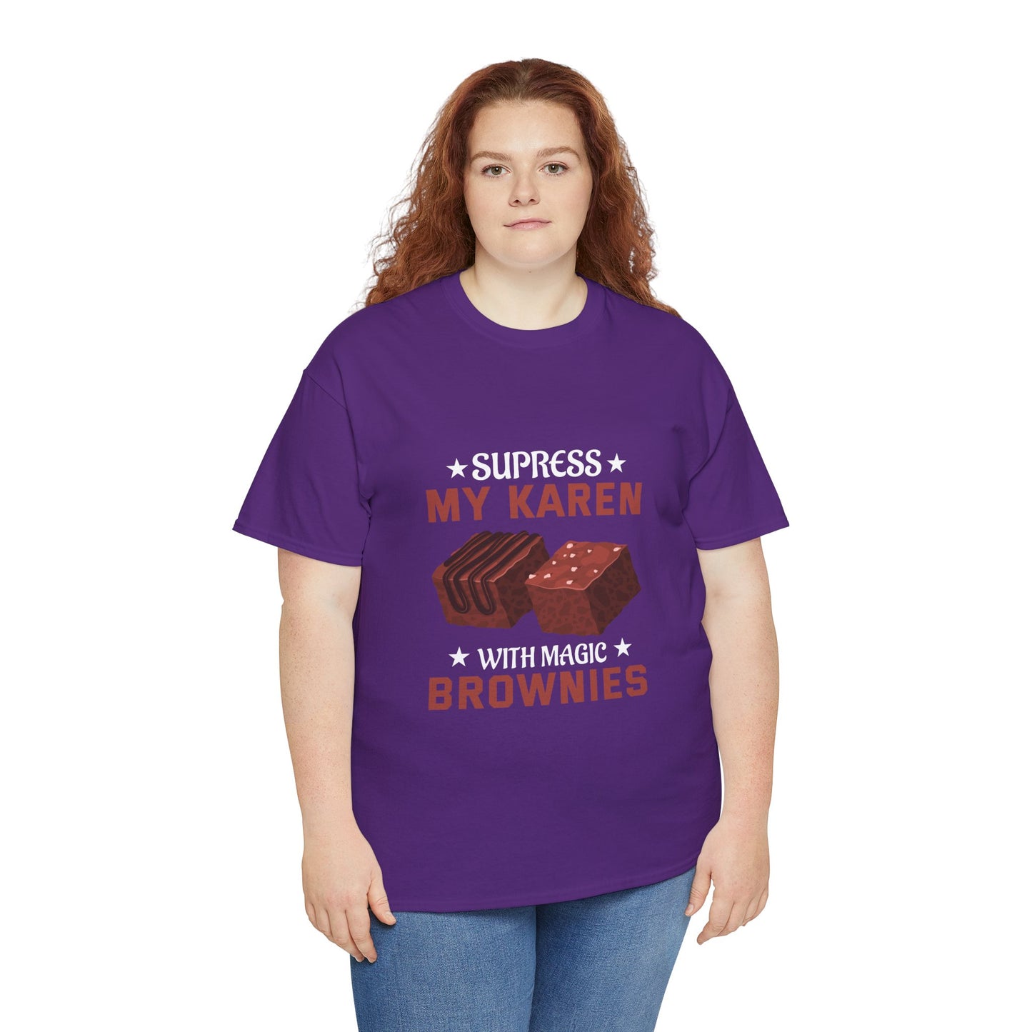 Suppress My Karen With Magic Brownies Humor Novelty tee Printify