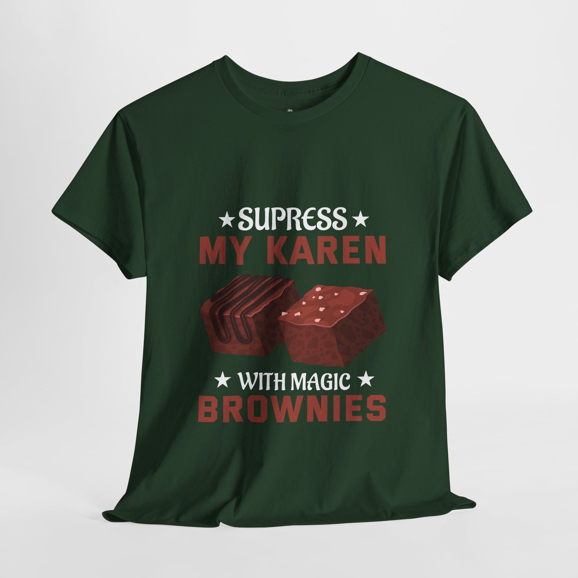 Suppress My Karen With Magic Brownies Humor Novelty tee Printify