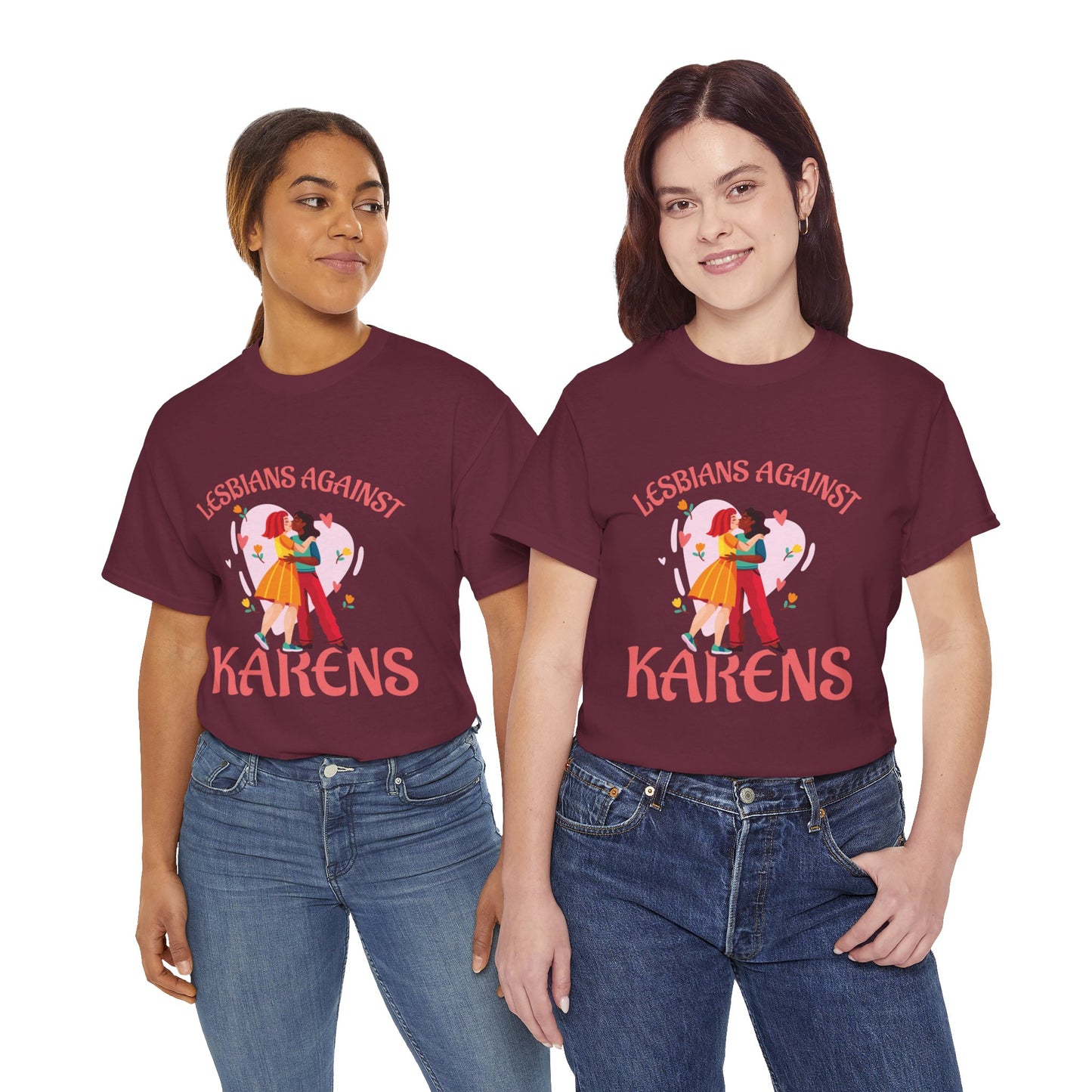 The Karens Collection T-shirts | Unisex Heavy Cotton Tee | Lesbians Against Karen Printify