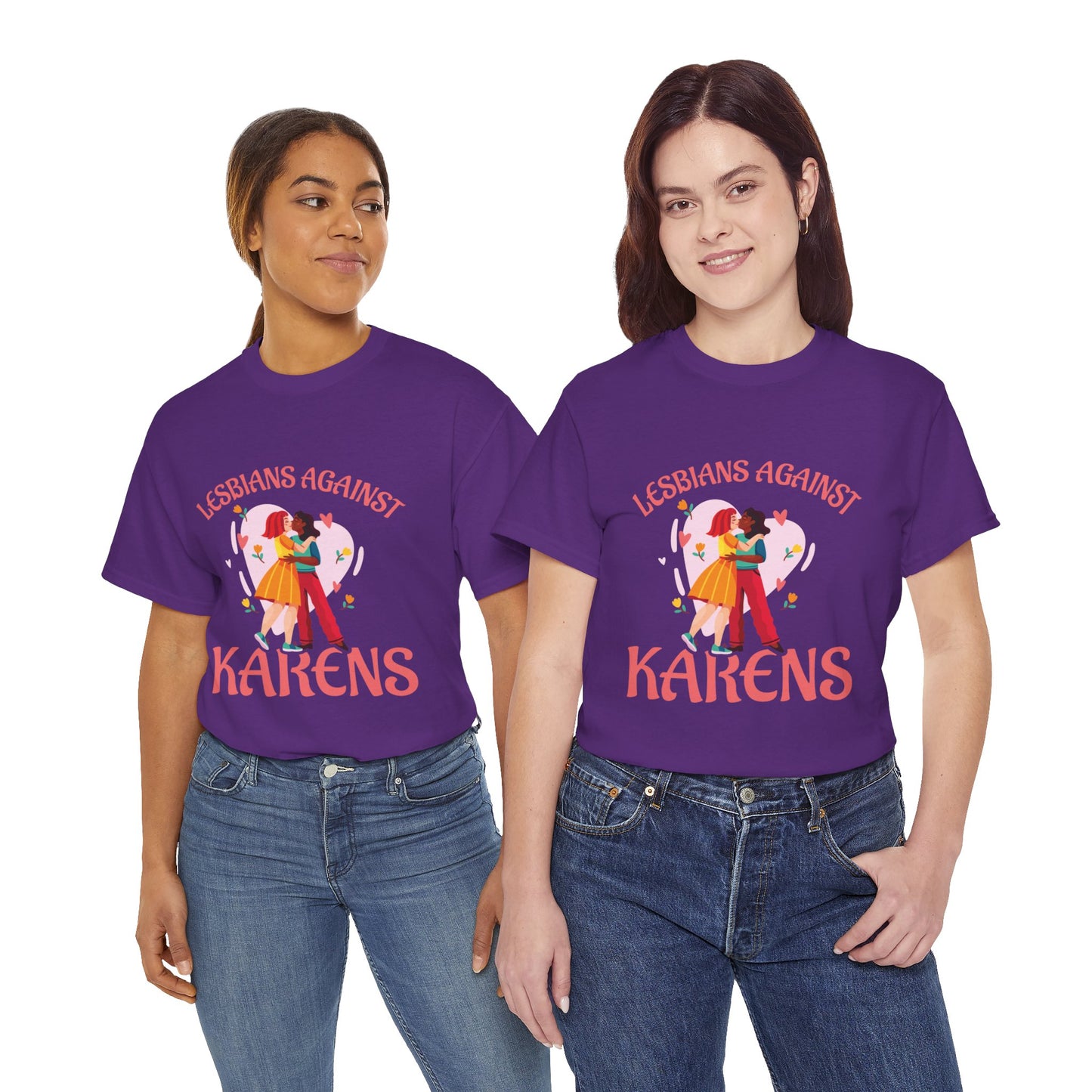 The Karens Collection T-shirts | Unisex Heavy Cotton Tee | Lesbians Against Karen Printify