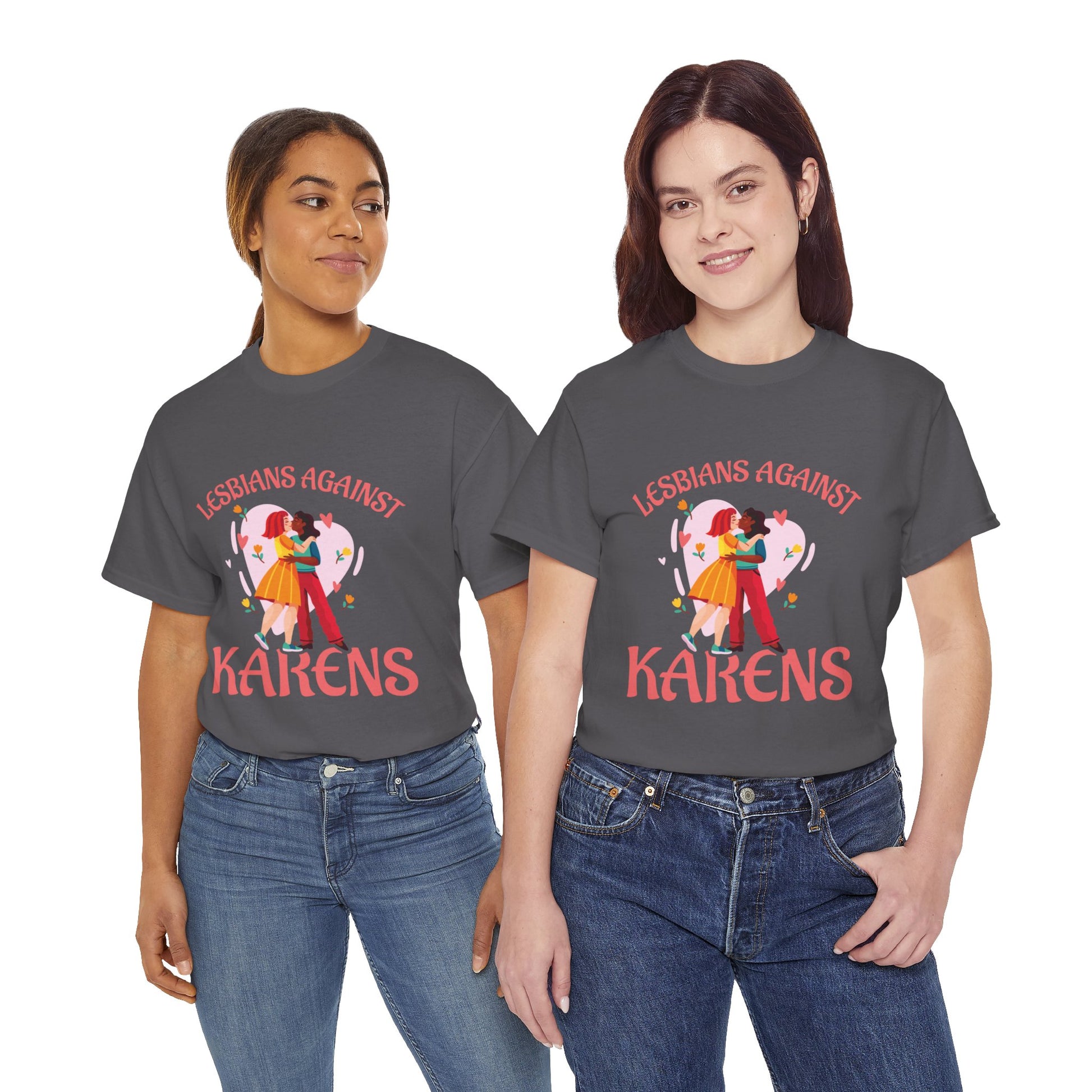 The Karens Collection T-shirts | Unisex Heavy Cotton Tee | Lesbians Against Karen Printify