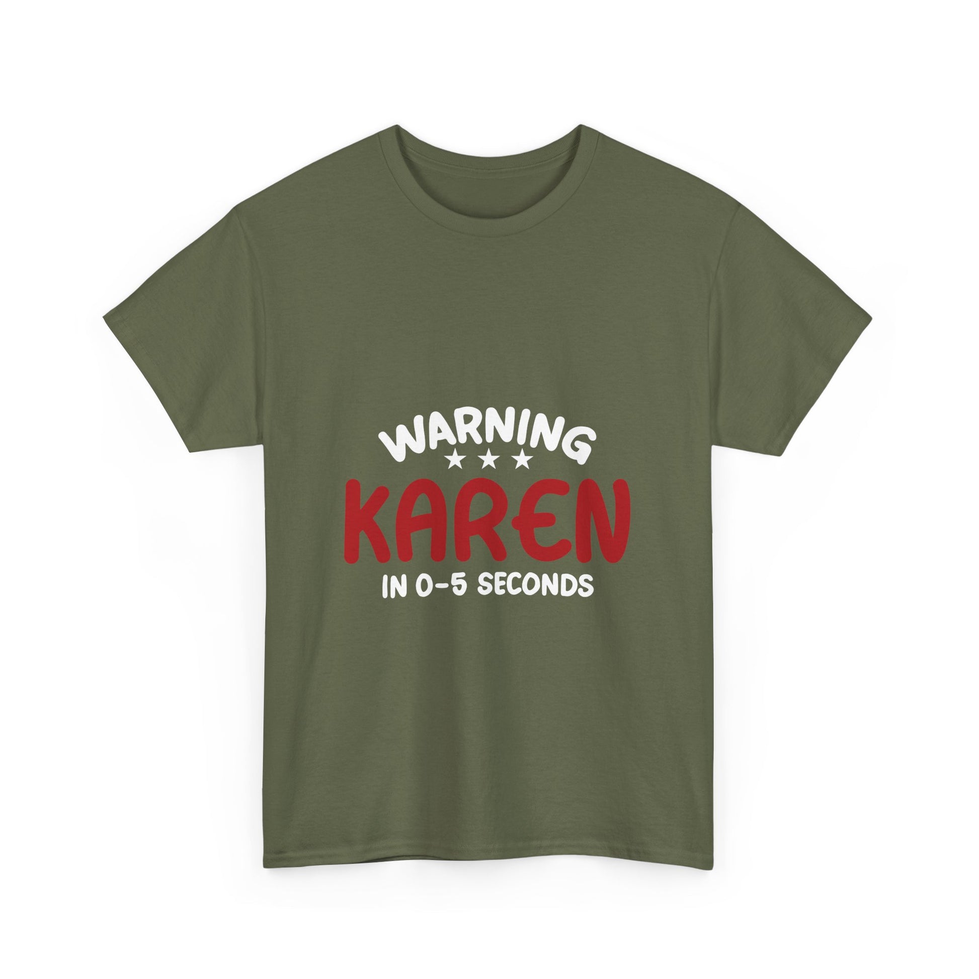 Karen's Collection T-shirt | Unisex Heavy Cotton Tee | Warning Karen In 05 Seconds Printify