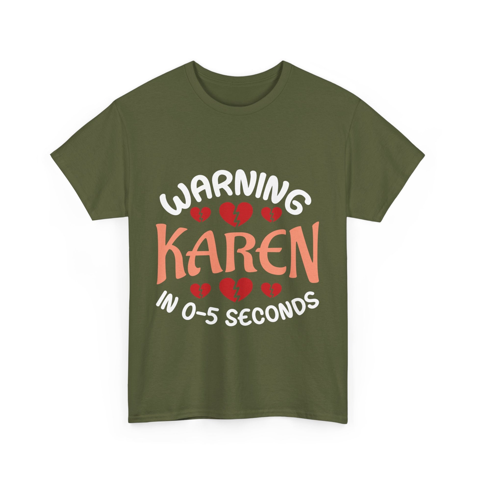 Karen's Collection T-shirt | Unisex Heavy Cotton Tee | Warning Karen In 05 Seconds Printify